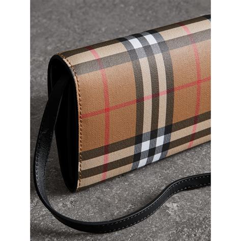 burberry small scale vintage check leather wallet on strap|Women’s Designer Wallets & Card Cases .